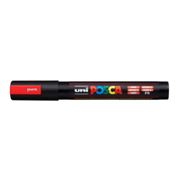 Caneta Posca PC 5M Vermelho Fluorescente