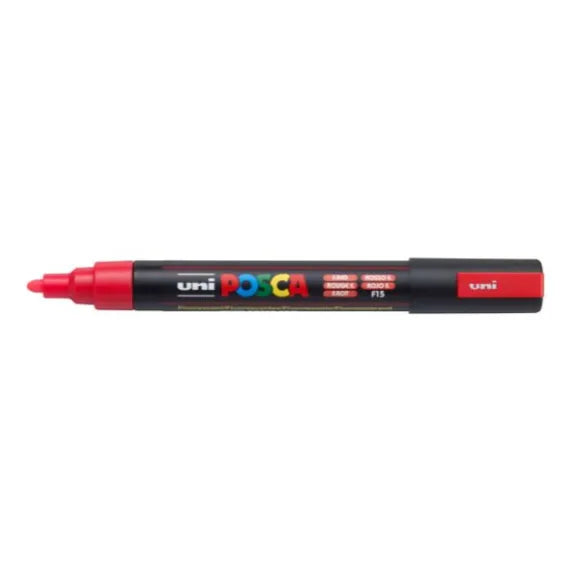 Caneta Posca PC 5M Vermelho Fluorescente